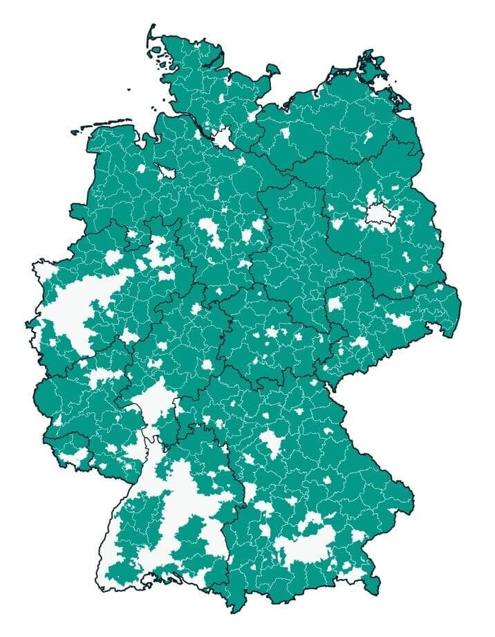 LEADER Fördergebietskarte 2023 - 2027